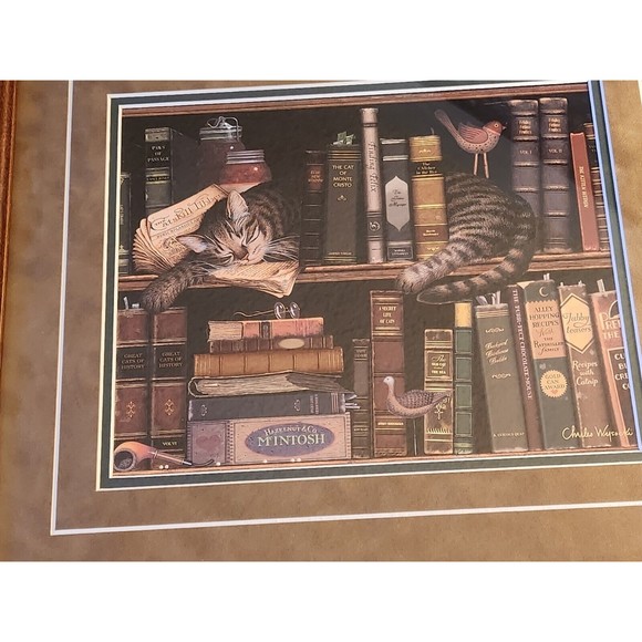 Charles Wysocki "Max In The Stacks", 1 Of 3, Classic Tales Print-Framed - Picture 2 of 9